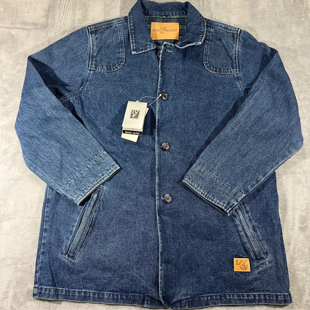 Lee Valley Ireland Mens Denim Jacket Blue Chore Coat Medium NWT